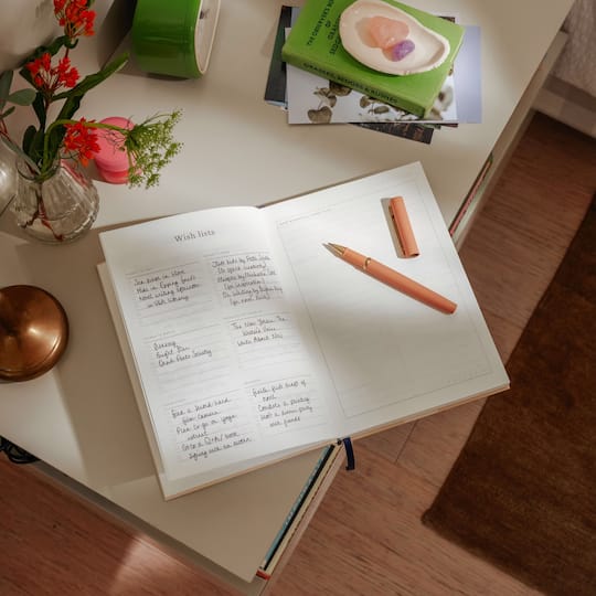 Papier 6" x 8.5" Tulip Vase Hardcover Guided Wellness Journal